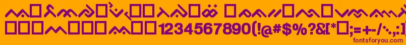 OgieCappoCampotype Font – Purple Fonts on Orange Background