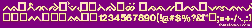 OgieCappoCampotype Font – Yellow Fonts on Purple Background