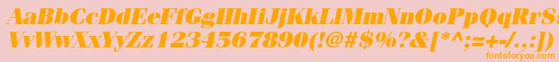 ItcFeniceLtUltraOblique Font – Orange Fonts on Pink Background