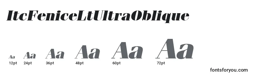 Размеры шрифта ItcFeniceLtUltraOblique