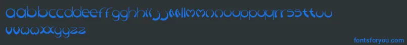 フォントDiscoid – 黒い背景に青い文字