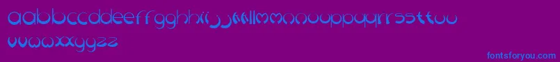 フォントDiscoid – 紫色の背景に青い文字