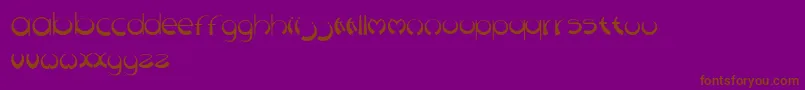 フォントDiscoid – 紫色の背景に茶色のフォント