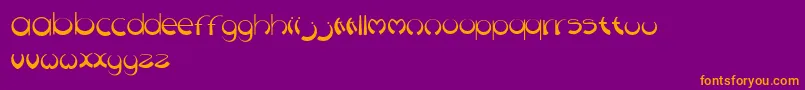Discoid Font – Orange Fonts on Purple Background