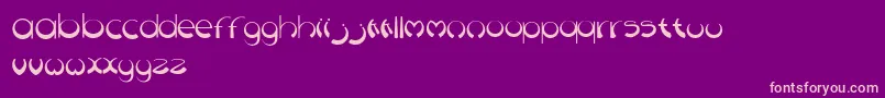 Discoid-fontti – vaaleanpunaiset fontit violetilla taustalla