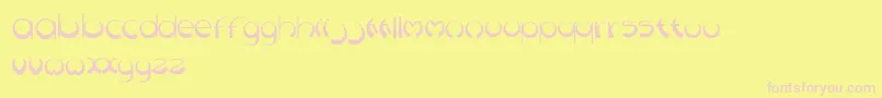 Шрифт Discoid – розовые шрифты на жёлтом фоне