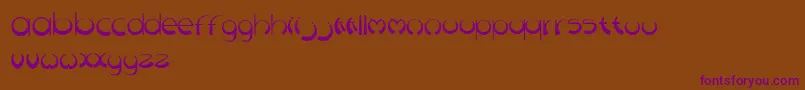 フォントDiscoid – 紫色のフォント、茶色の背景