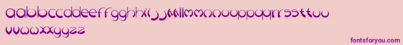 Discoid Font – Purple Fonts on Pink Background