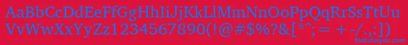 CharisSil Font – Blue Fonts on Red Background