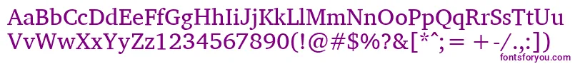 CharisSil Font – Purple Fonts on White Background