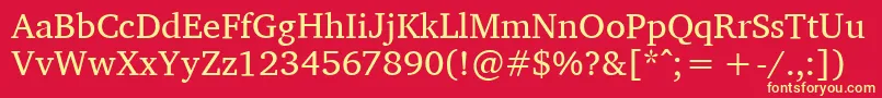 CharisSil Font – Yellow Fonts on Red Background