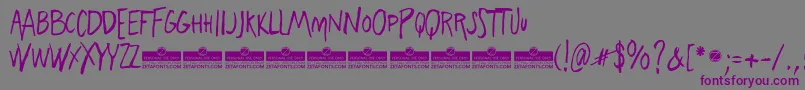 FreehandBlockletter Font – Purple Fonts on Gray Background