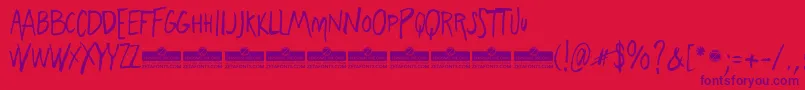 More about FreehandBlockletter Font FreehandBlockletter Font – Purple Fonts on Red Background