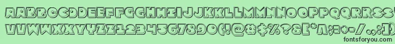 Zounderkiteengrave Font – Black Fonts on Green Background