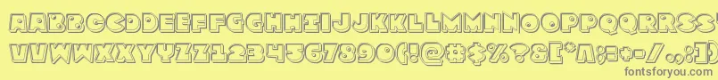 Zounderkiteengrave Font – Gray Fonts on Yellow Background