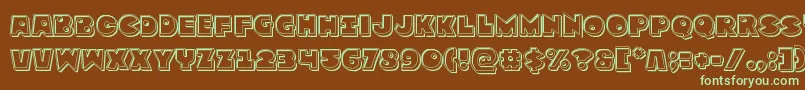 Zounderkiteengrave Font – Green Fonts on Brown Background