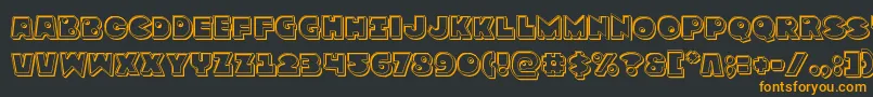 Zounderkiteengrave Font – Orange Fonts on Black Background