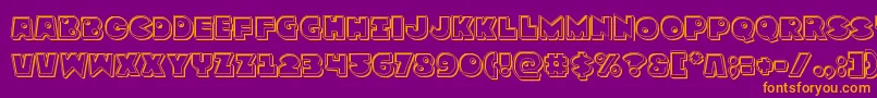 Zounderkiteengrave Font – Orange Fonts on Purple Background