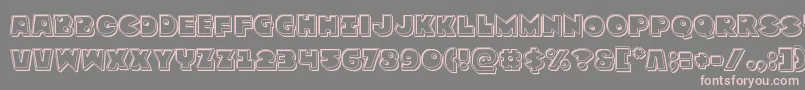 フォントZounderkiteengrave – 灰色の背景にピンクのフォント