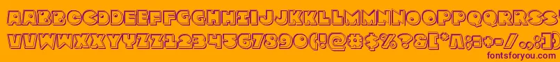 Zounderkiteengrave Font – Purple Fonts on Orange Background