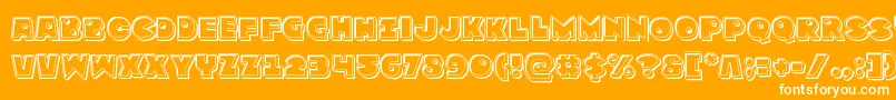 Zounderkiteengrave Font – White Fonts on Orange Background