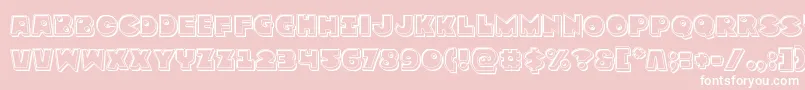 Zounderkiteengrave Font – White Fonts on Pink Background