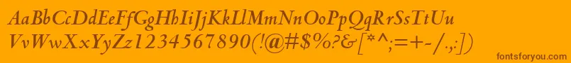 Шрифт Centaur ffy – коричневые шрифты на оранжевом фоне