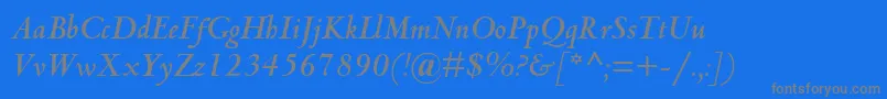 Centaur ffy Font – Gray Fonts on Blue Background