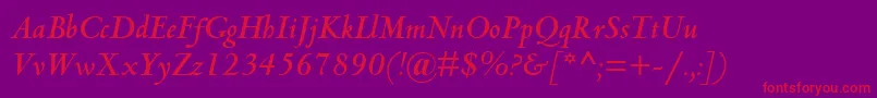 Centaur ffy Font – Red Fonts on Purple Background