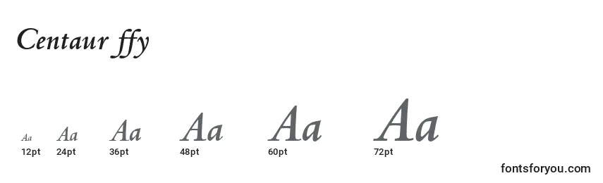 Centaur ffy Font Sizes