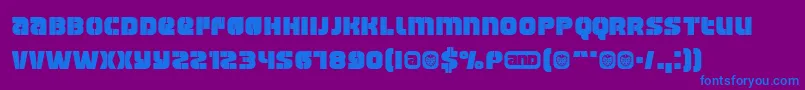 Manchester Font – Blue Fonts on Purple Background
