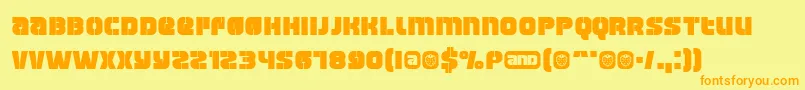 Manchester Font – Orange Fonts on Yellow Background