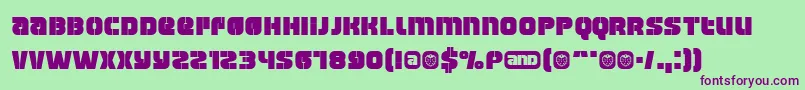Manchester Font – Purple Fonts on Green Background