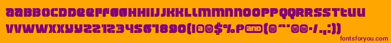 Manchester Font – Purple Fonts on Orange Background