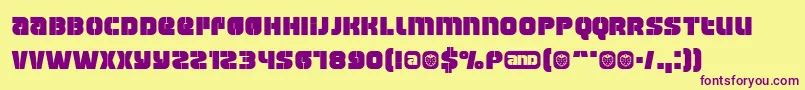 Manchester Font – Purple Fonts on Yellow Background