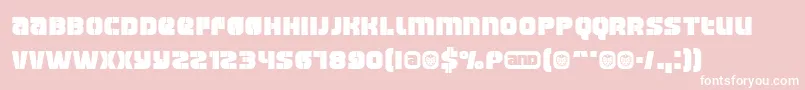 Manchester Font – White Fonts on Pink Background