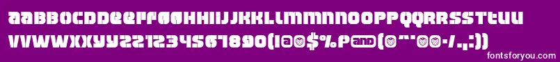 Manchester Font – White Fonts on Purple Background