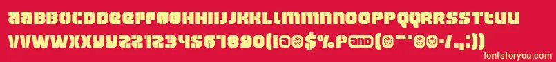 Manchester Font – Yellow Fonts on Red Background