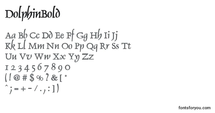 Fuente DolphinBold - alfabeto, números, caracteres especiales