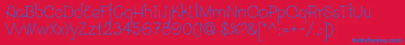 Opalo Font – Blue Fonts on Red Background