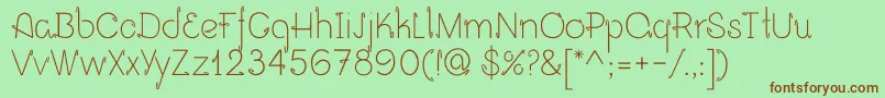 Opalo Font – Brown Fonts on Green Background