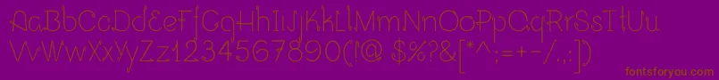 Opalo Font – Brown Fonts on Purple Background