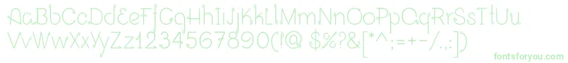 Opalo Font – Green Fonts on White Background