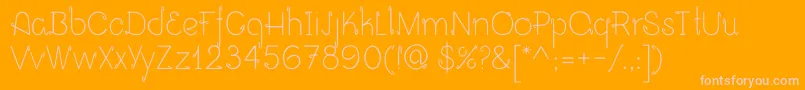 Opalo-Schriftart – Rosa Schriften auf orangefarbenem Hintergrund