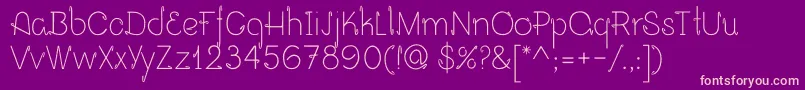 Opalo Font – Pink Fonts on Purple Background