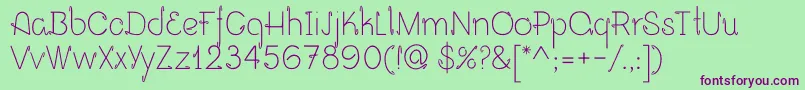 Opalo Font – Purple Fonts on Green Background