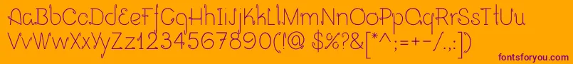 Opalo Font – Purple Fonts on Orange Background