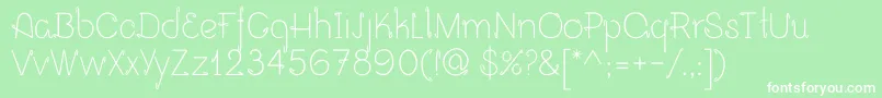 Opalo Font – White Fonts on Green Background