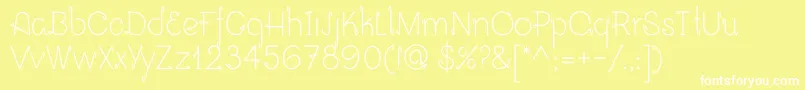 Opalo Font – White Fonts on Yellow Background