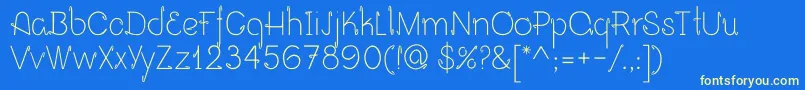 Opalo Font – Yellow Fonts on Blue Background